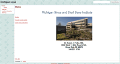 Desktop Screenshot of michigansinus.com